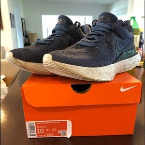 EUC Nike React Infinity Flyknit Navy - Men's 10